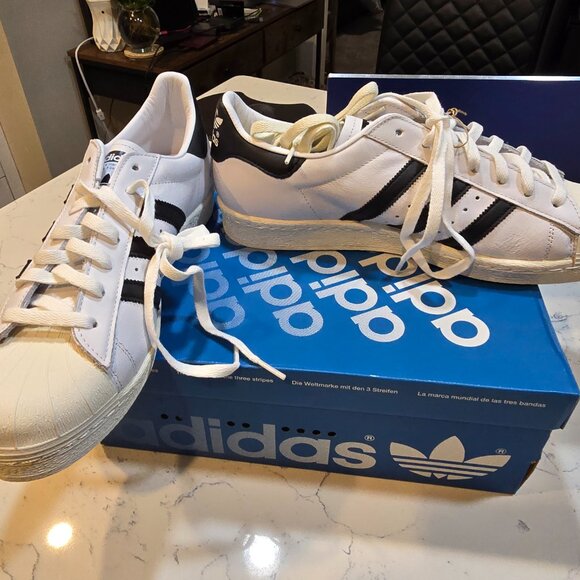 adidas Originals Superstar 82 Ftwr White Sneakers Mens Size 12 JI2025 TRAINER - Picture 4 of 9